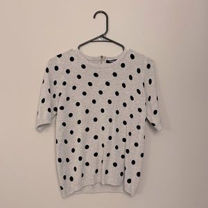 NWOT Premise Short Sleeve Polka Dot Sweater